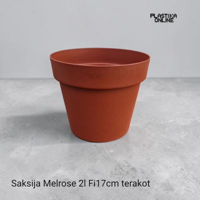 plasticna saksija melrose f17cm zapremina 2L terakot