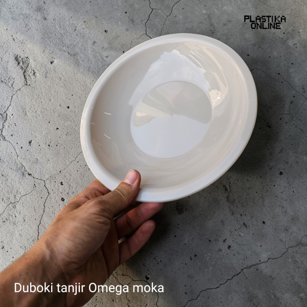 Plastični duboki tanjir Omega prečnika 21,5cm dubine 3,5cm moka boje