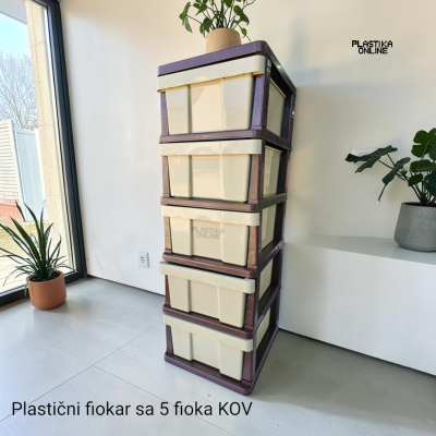 plastični fiokar sa 5 fioka visine 95cm