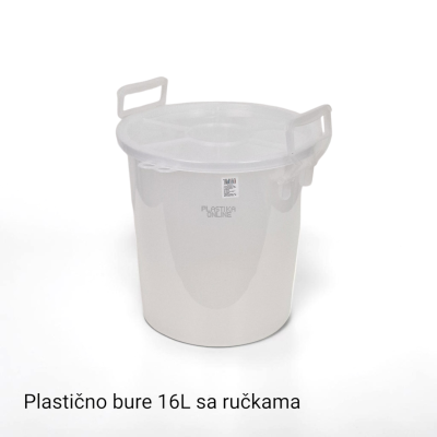 Plastično bure 16l sa poklopcem i ručkama