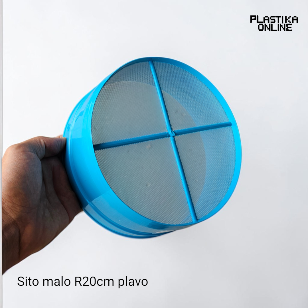 Plastično sito prečnika 20cm plave boje