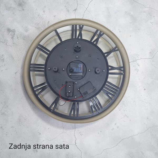 zadnja strana sata sa rimskim brojevima