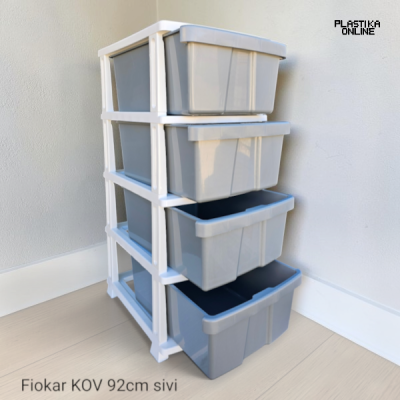 Fiokar 1/4 KOV sivi 92cm