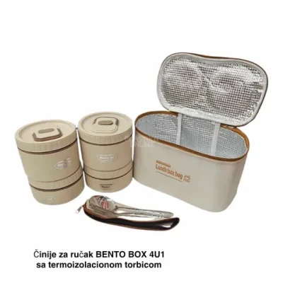 Činije za ručak Bento box 4 sa termoizolacionom torbicom