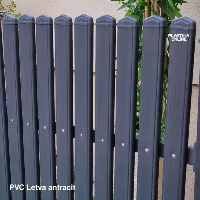 PVC letva za ograde h150 i širine 7,5cm ANTRACIT