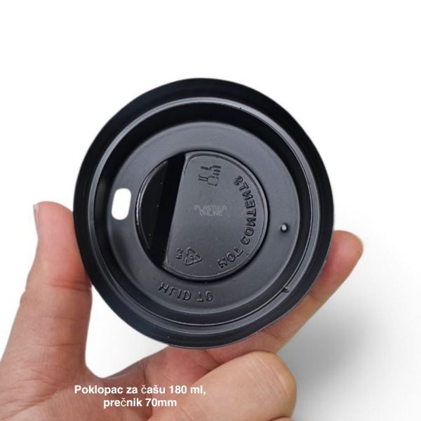 Poklopac za čašu 180 ml Rioba , poklopac za času za poneti, prečnik 70mm