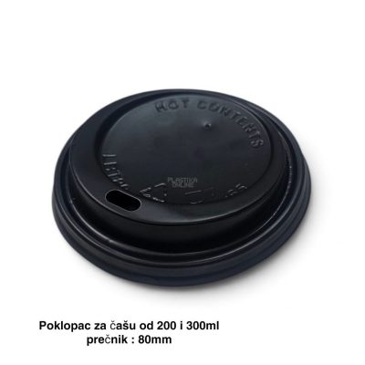 Poklopac za času 200 i 300 ml, prečnik 80 mm