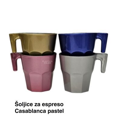 Šoljice za espreso 4 kom Casablanca Pastel