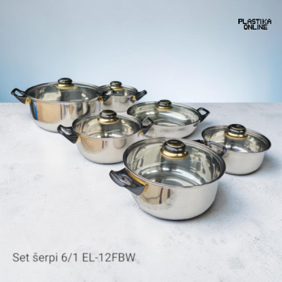 Set šerpi EL-12FBW (6 komada posuđa)