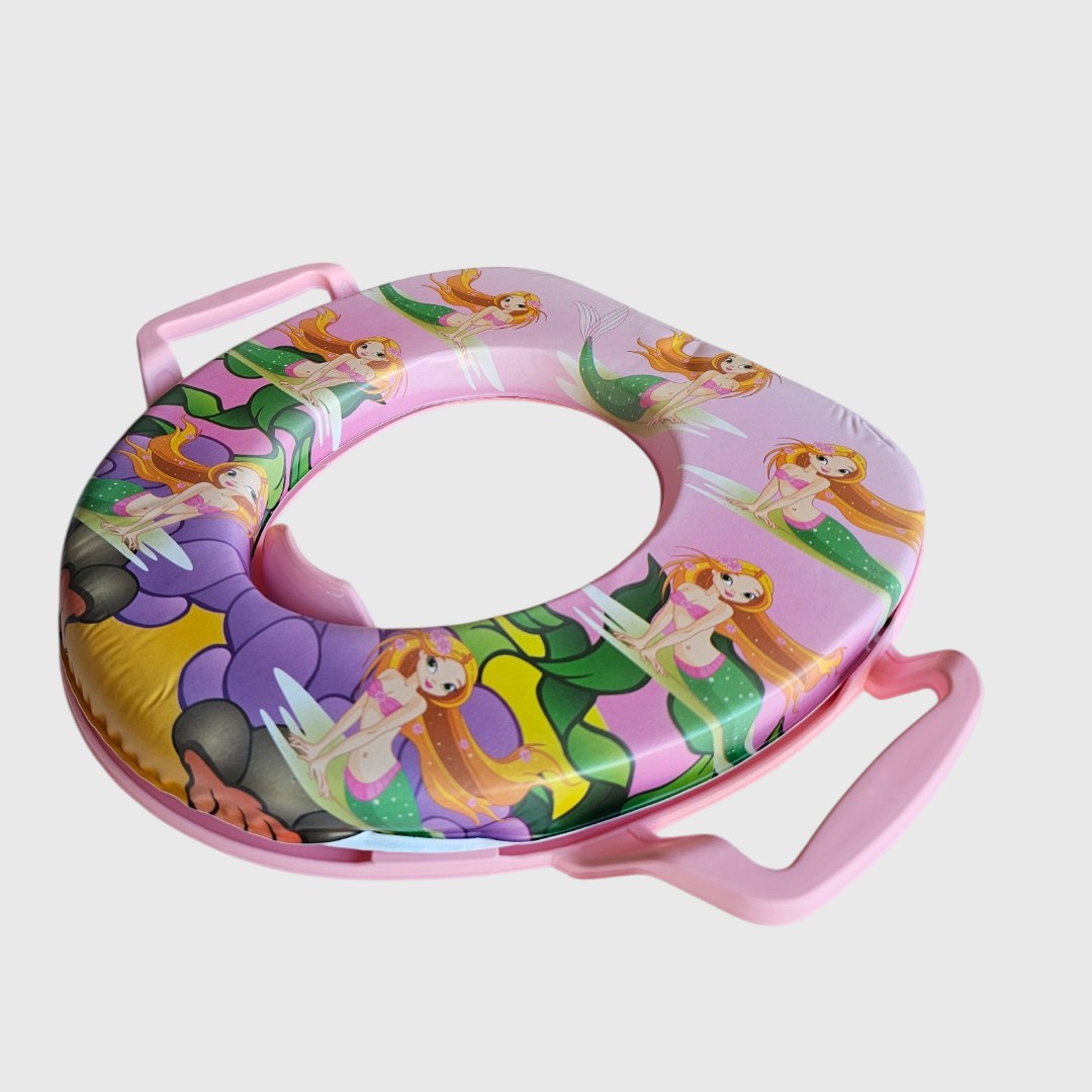 Dečiji adapter za wc šolju sa ručkama i sunđerom Sirena - Slika 3