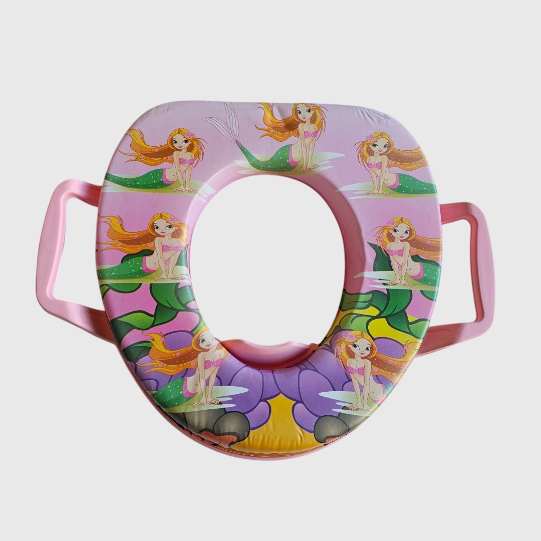 Dečiji adapter za wc šolju sa ručkama i sunđerom Sirena - Slika 2