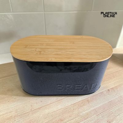 Kutija za hleb BREAD metal-drvo crna