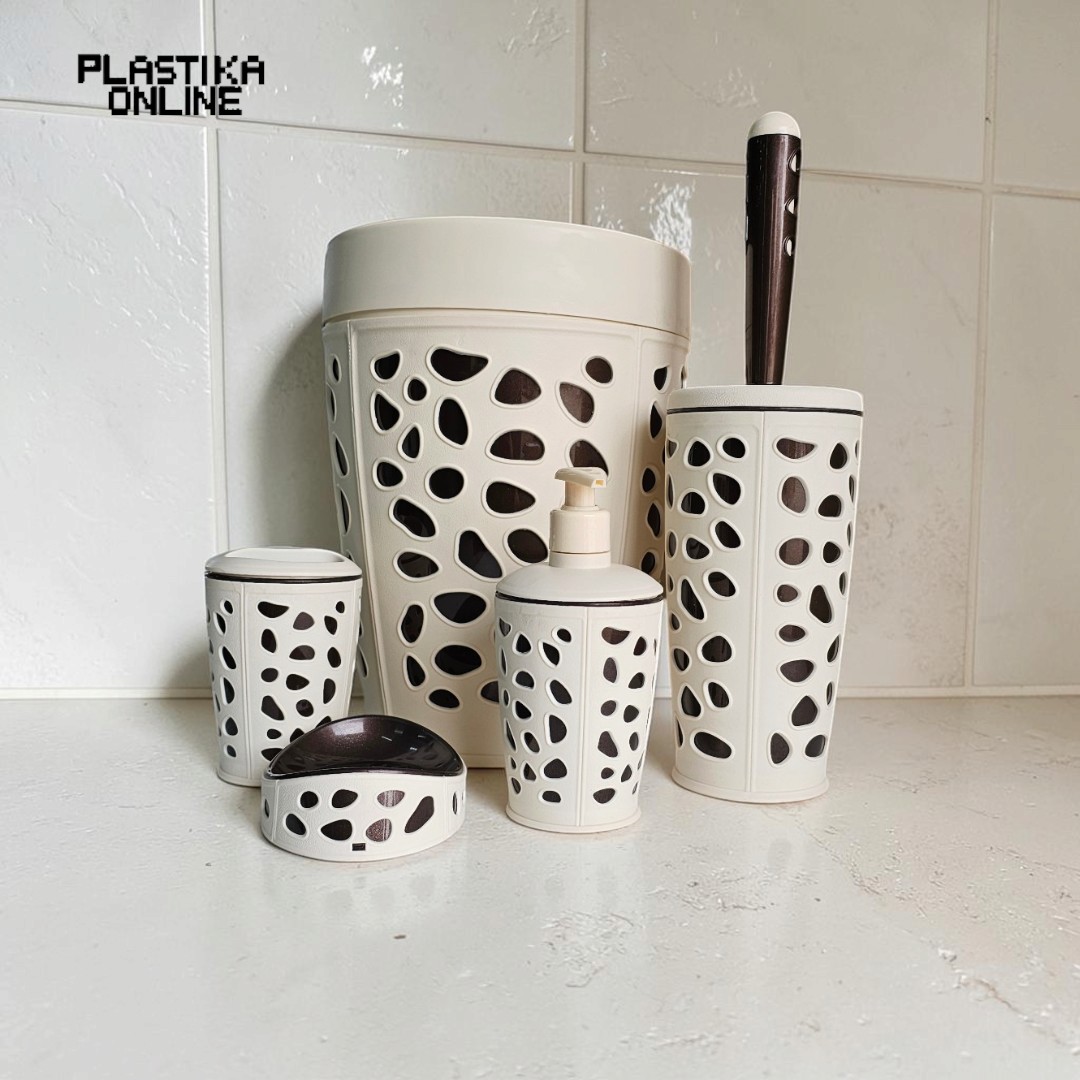 Kupatilski set 5/1 STONE PLANET (belo-braon)