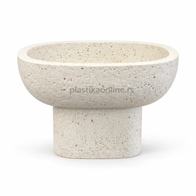 Dekorativna činija na postolju – elegancija prirodnog kamena