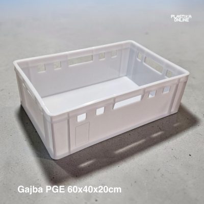 Gajba PGE bela 60x40x20cm