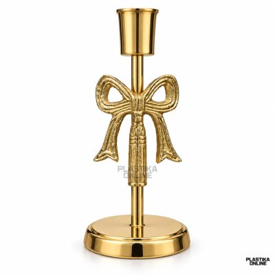 Svećnjak Mašna Gold h23cm