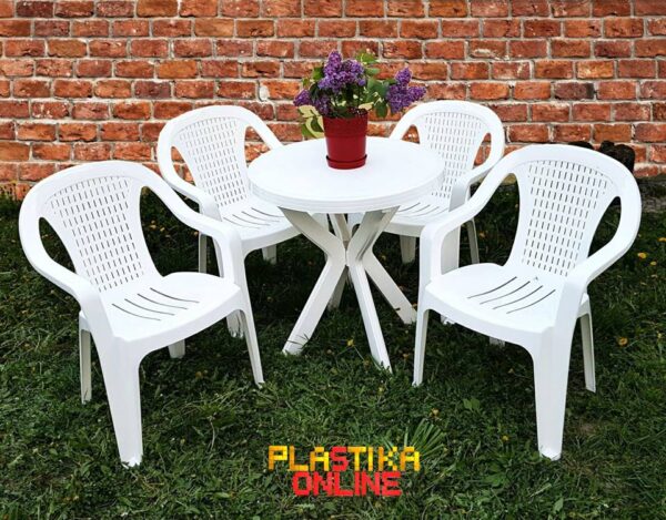 Baštenski Set 12 - Sto OKRUGLI fi70cm i 4 stolice Valerija