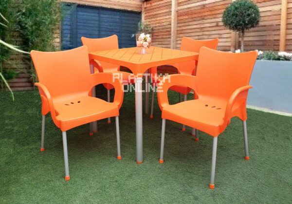 Baštenski set VIVO - sto 72x72 i 4 stolice SMART - Image 2