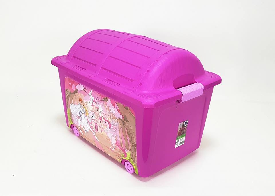 Kutija za igračke kovčeg roze